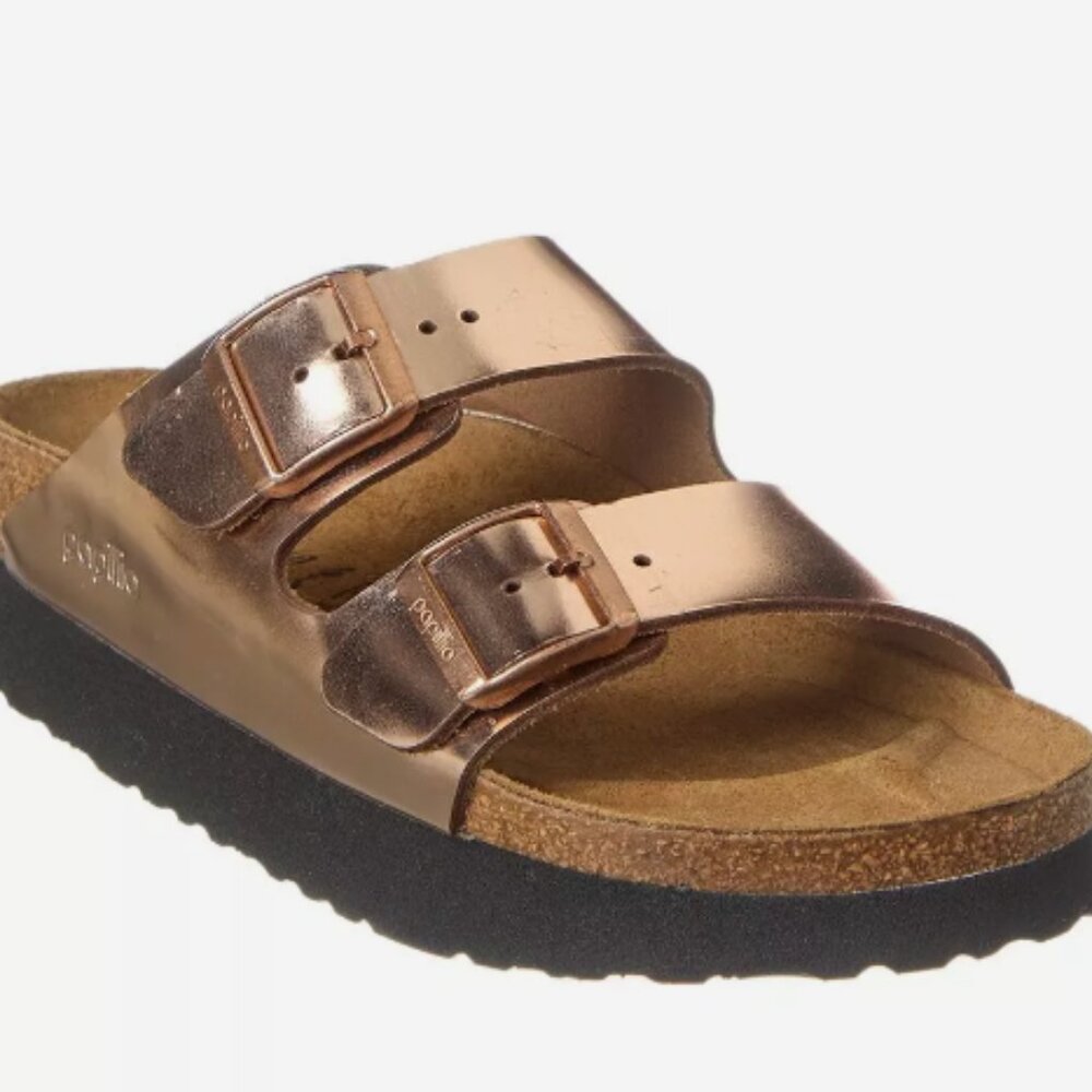 Birkenstock Metallic Sandals- Platform, GREAT CONDITION!